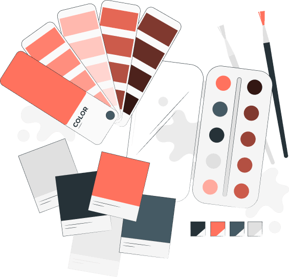A preview of the AI-powered color palette generator interface
